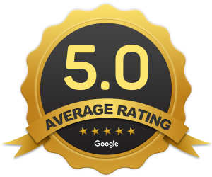 5.0 Average Rating 5 Stars Google
